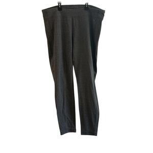 Danskin Now Gray High-Waist Cropped Leggings Size L (12-14) Pockets